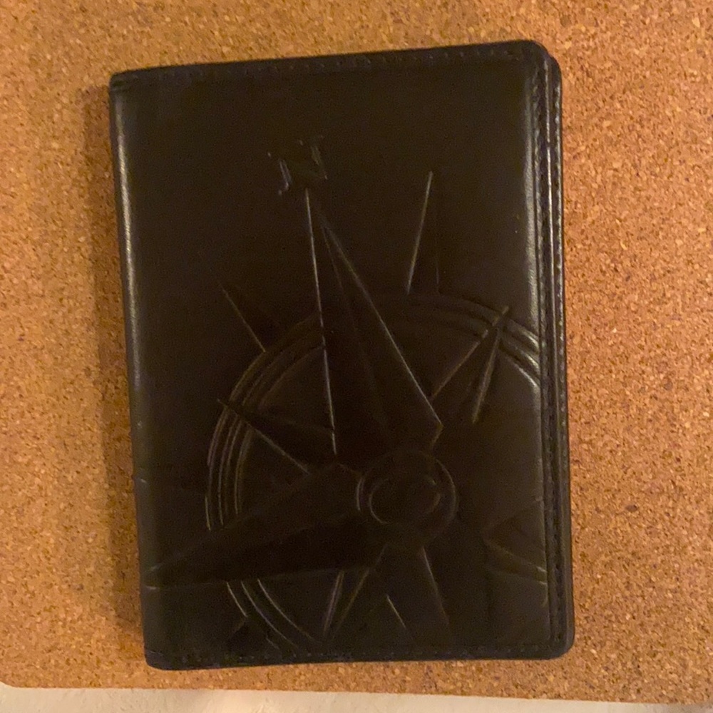 1 each Embossed Coach Leather Passport Holders